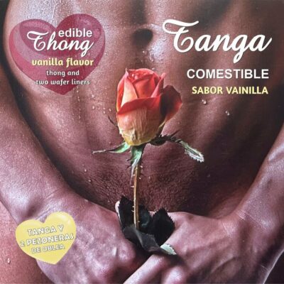 HOTFLOWERS - TANGA HOMEM + 2 BICOS WAFER BAUNILHA /es/pt/en/fr/it/