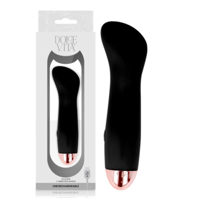 VIBRADOR RECARREGÁVEL DOLCE VITA ONE BLACK 10 SPEED