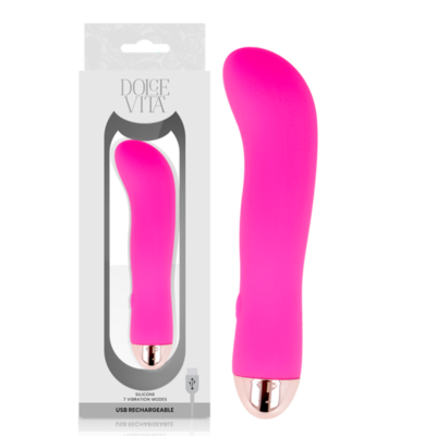 VIBRADOR RECARREGÁVEL DOLCE VITA DUAS VELOCIDADES PINK 7
