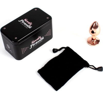 Secret play - butt plug de metal ouro rose tamanho pequeno 7 cm secretplay toys caliente. Pt