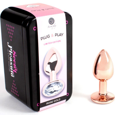 Alternative view of SECRET PLAY - BUTT PLUG DE METAL OURO ROSE TAMANHO PEQUENO 7 CM