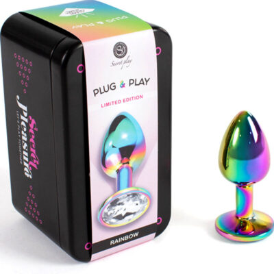 Alternative view of SECRET PLAY - METAL BUTT PLUG ARCO-ÍRIS TAMANHO PEQUENO 7 CM