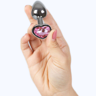 Secret play - metal butt plug fúcsia coração tamanho pequeno 7 cm secretplay toys caliente. Pt