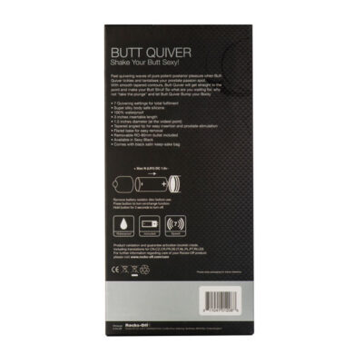 Butt quiver 7 velocidade anal estimulador preto. Rocks-off caliente. Pt