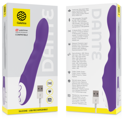 Galatea dante vibrator roxo watchme com tecnologia sem fio compatível galatea caliente. Pt