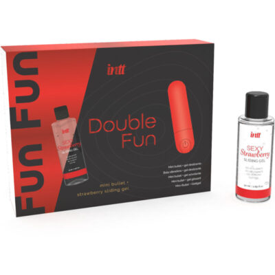 Alternative view of INTT - DUPLO FUN KIT COM BALA VIBRANTE E GEL DE MASSAGEM DE MORANGO