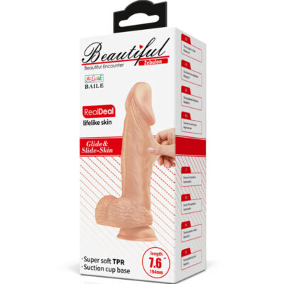 Belo encontro zebulon realístico e flexível dildo 19,4 cm - carne baile dildos caliente. Pt