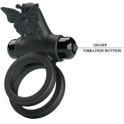 Pretty love - vibrador de anel duplo com estimulador preto pretty love male caliente. Pt