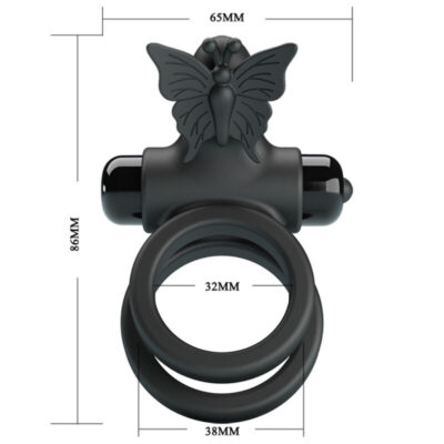 Pretty love - vibrador de anel duplo com estimulador preto pretty love male caliente. Pt