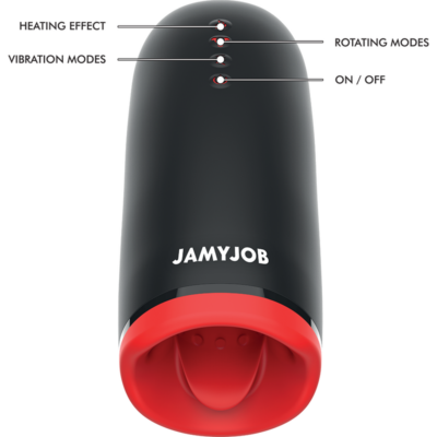 Jamyjob™ - masturbador de aquecimento e rotação spin-x jamyjob caliente. Pt