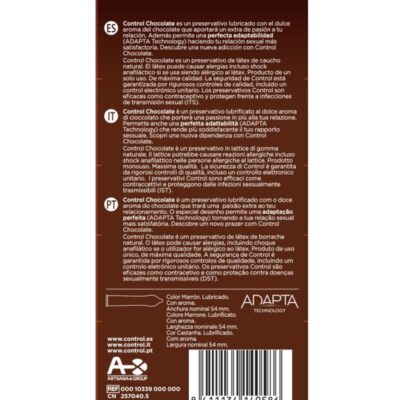 Alternative view of CONTROL ADAPTA CHOCOLATE CONDOMS 12 UNITS