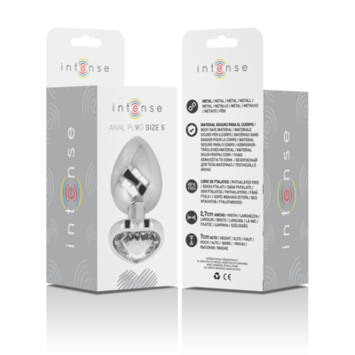 Intense - metal alumínio anal plug coração branco tamanho s intense anal toys caliente. Pt