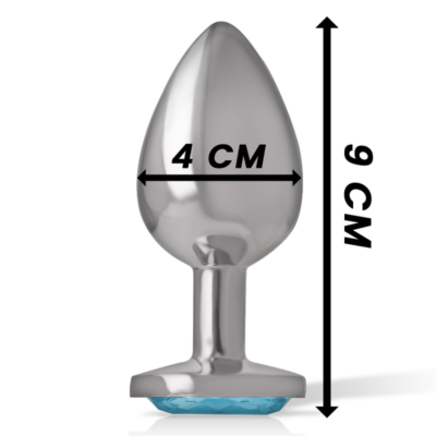 Intense - metal alumínio anal plug coração azul tamanho l intense anal toys caliente. Pt