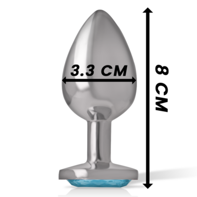 Intense - metal alumínio anal plug coração azul tamanho m intense anal toys caliente. Pt