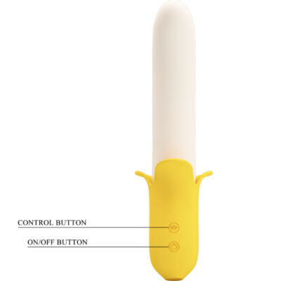 Bonito amor - banana geek super power 7 configurações de vibração para cima e para baixo silicone preto - image 4