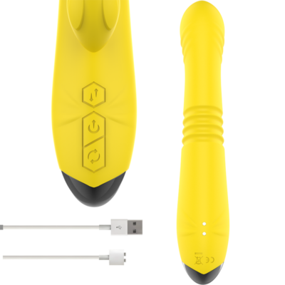 INTENSO - VIBRADOR MULTIFUNÇÃO TOKY PARA CIMA E PARA BAIXO COM ESTIMULADOR CLITÓRICO AMARELO 10 Intenso - vibrador multifunção toky para cima e para baixo com estimulador clitórico amarelo intense fun caliente. Pt