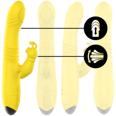INTENSO - VIBRADOR MULTIFUNÇÃO TOKY PARA CIMA E PARA BAIXO COM ESTIMULADOR CLITÓRICO AMARELO 8 Intenso - vibrador multifunção toky para cima e para baixo com estimulador clitórico amarelo intense fun caliente. Pt