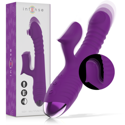 Alternative view of INTENSO - VIBRADOR RECARREGÁVEL MULTIFUNÇÃO IGGY PARA CIMA E PARA BAIXO COM ESTIMULADOR CLITÓRICO ROXO