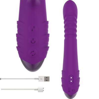 Intenso - vibrador multifunção iggy para cima e para baixo com estimulador clitórico roxo intense fun caliente. Pt