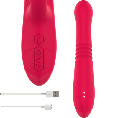 Intense - vibrador multifunção dua para cima e para baixo com língua vermelha intense fun caliente. Pt