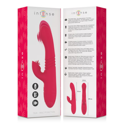 Intense - vibrador multifunção dua para cima e para baixo com língua vermelha intense fun caliente. Pt
