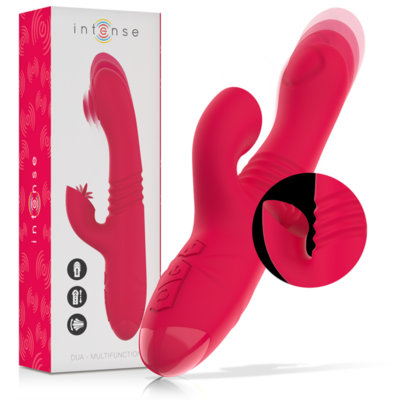 Alternative view of INTENSO - VIBRADOR RECARREGÁVEL MULTIFUNÇÃO DUA PARA CIMA E PARA BAIXO COM LÍNGUA VERMELHA