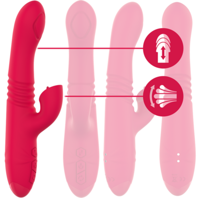 Intense - vibrador multifunção dua para cima e para baixo com língua vermelha intense fun caliente. Pt