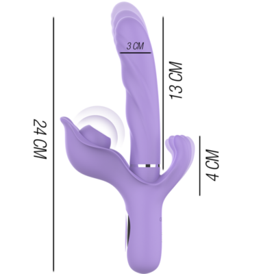 Intenso - billie multifunção vibrador recarregável sucção e pulsação roxo - image 4