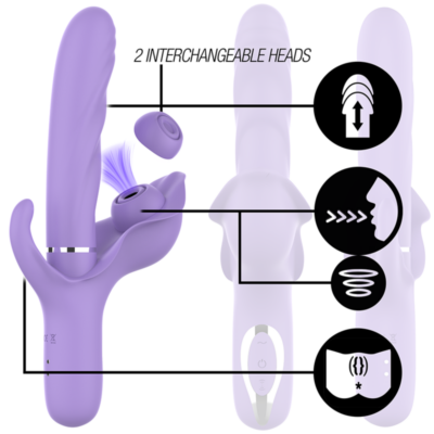 Intenso - billie multifunção vibrador recarregável sucção e pulsação roxo - image 3