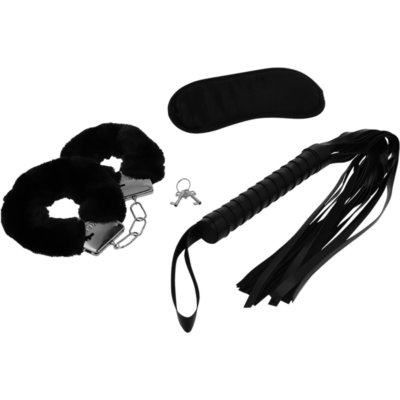 Fetiche intenso - playset erótico 1 com algemas, máscara cega e flogger - image 2