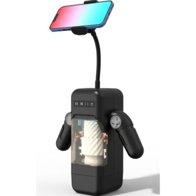 Copo de jogo - masturbador de vibração de impulso com função de aquecimento e suporte móvel - preto - image 3