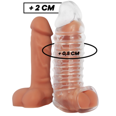 MANGA VIRILXL EXTENSOR DE PÊNIS EXTRA CONFORTO V11TRANSPARENTE