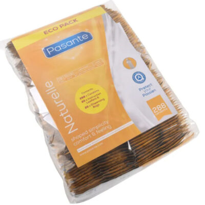 Pasante - saco de preservativos eco pack naturelle 288 unidades pasante caliente. Pt