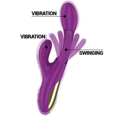 Intense™ - apolo vibrador multifunção recarregável 7 vibrações com língua oscilante roxa intense fun caliente. Pt