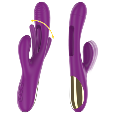 Intense™ - apolo vibrador multifunção recarregável 7 vibrações com língua oscilante roxa intense fun caliente. Pt