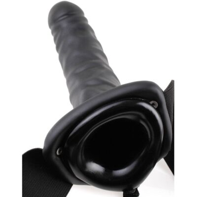Fetish fantasy 19 cm vibratório hollow strap-on preto fetish fantasy series caliente. Pt