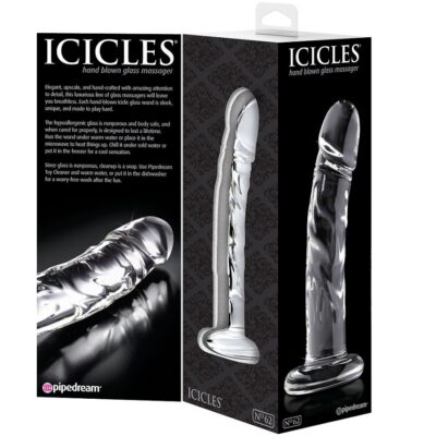 Sincelos número 62 massageador de vidro queimado à mão icicles caliente. Pt