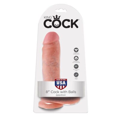 KING COCK 8 "CARNE GALO COM BOLAS 20,3 CM