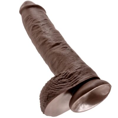 King cock 10" galo castanho com bolas 25,4 cm king cock caliente. Pt