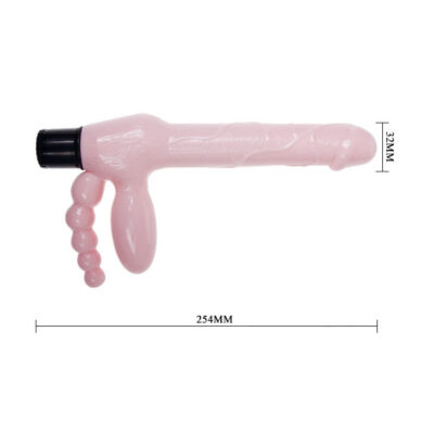 BAILE - ARNÊS SEM CORDA TPR COM VIBRAÇÃO E ESTIMULAÇÃO ANAL 25,4CM 14 Baile - arnês sem corda tpr com vibração e estimulação anal 25,4cm baile caliente. Pt