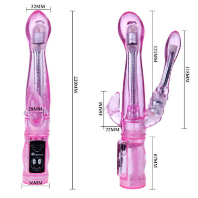 Vibrador flexible con estimulador anal - image 4