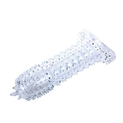 Alternative view of PENIS SLEEVE WITH STIMULATING POINTS PURPLE 14 CM