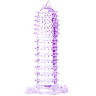 Penis sleeve with stimulating points purple 14 cm - image 5