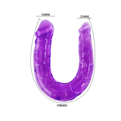 Dildo duplo flexível roxo baile anal caliente. Pt