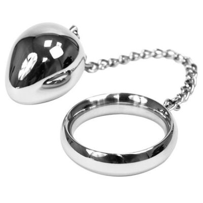 Alternative view of METALHARD COCK RING 45MM + CHAIN BEAD