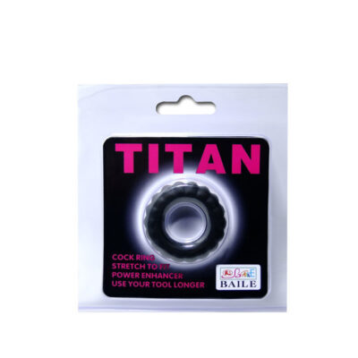 Baile titan cockring preto 2cm baile for him caliente. Pt