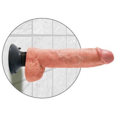 King cock 25,5 cm vibrante galo com esferas pretas king cock caliente. Pt