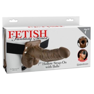 Alternative view of FETISH FANTASY SERIES 7" STRAP-ON OCO COM BOLAS