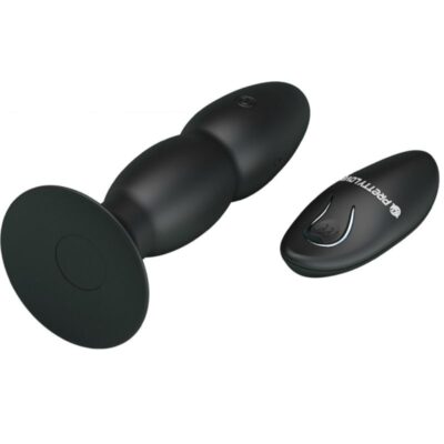 Plugue pretty love com vibrador e funções de rotação por controle remoto pretty love bottom caliente. Pt