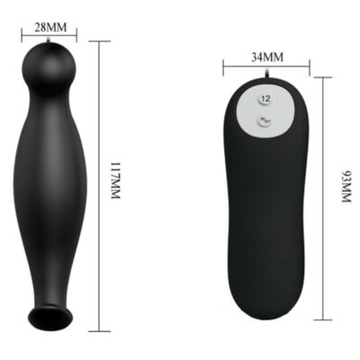 Pretty love bottom - plug anal de silicone estimulação extra 12 velocidades controle remoto pretty love bottom caliente. Pt